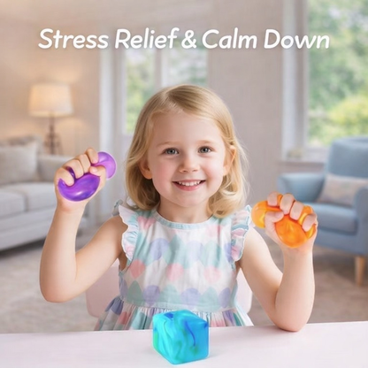 3 Classic Fidget Sqwishy Cubes