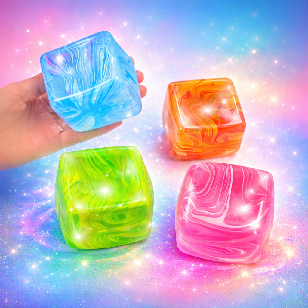 3 Classic Fidget Sqwishy Cubes